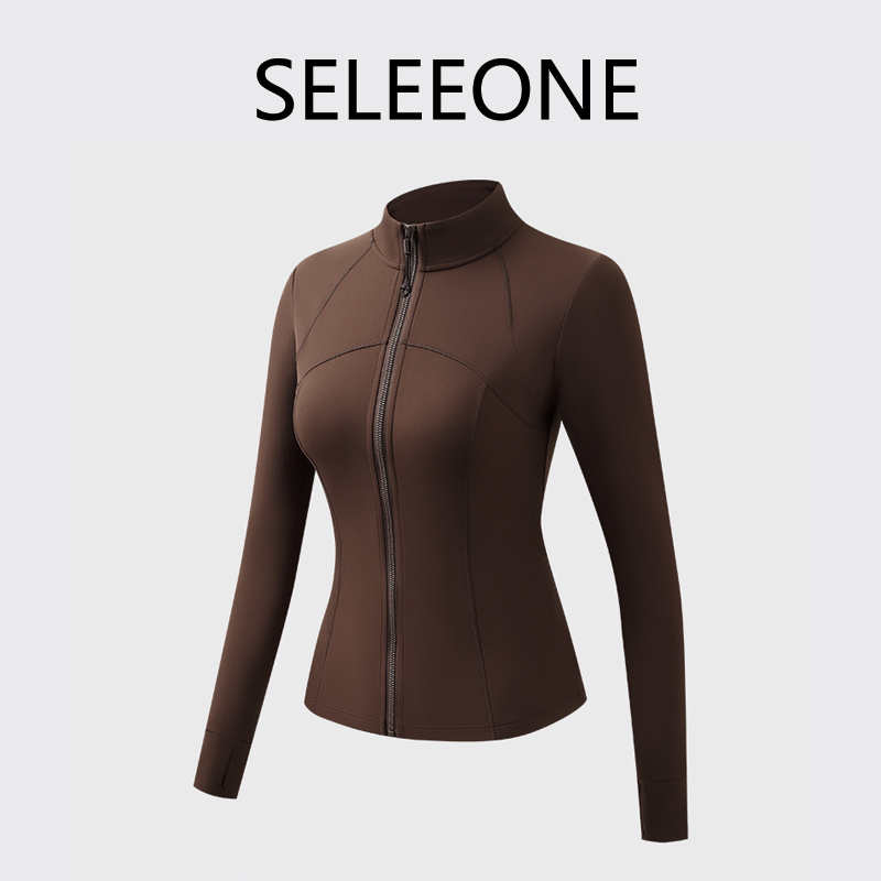 【源头品牌直发】秋冬锦氨小暖绒拉链开衫瑜伽秋冬外套2607 - 图0