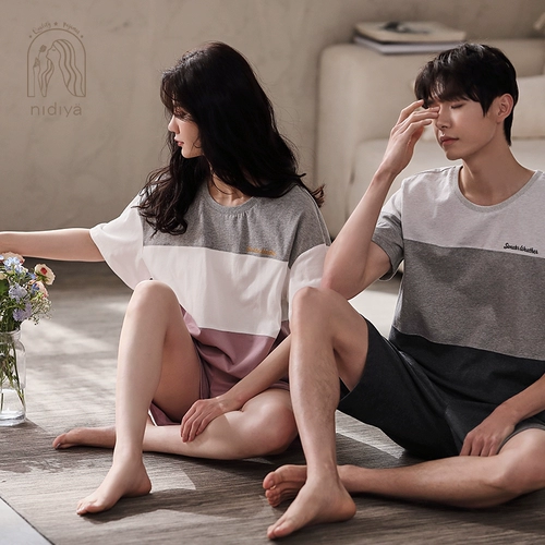 妮狄娅 Модная хлопковая пижама для влюбленных, комплект, свободный крой