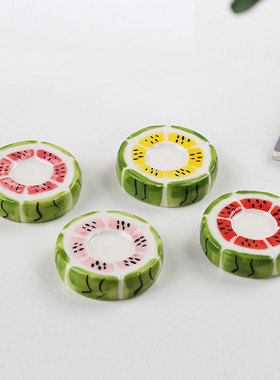 yoyo酱西瓜陶瓷旋转托盘摆件