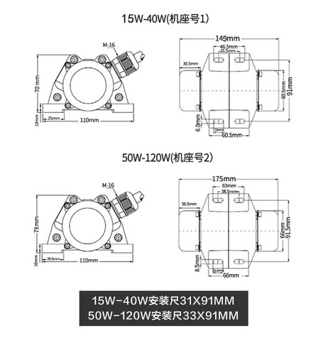 源头厂家振动电机振动器可调速单相小型纯铜线防水防尘下料筛选-图1