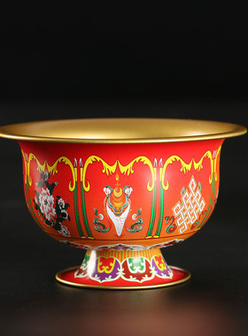 八个装烤漆八吉祥供水碗