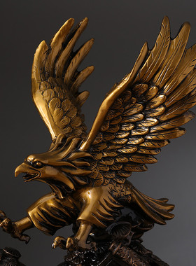 大展宏图老鹰摆件中式风开业礼品