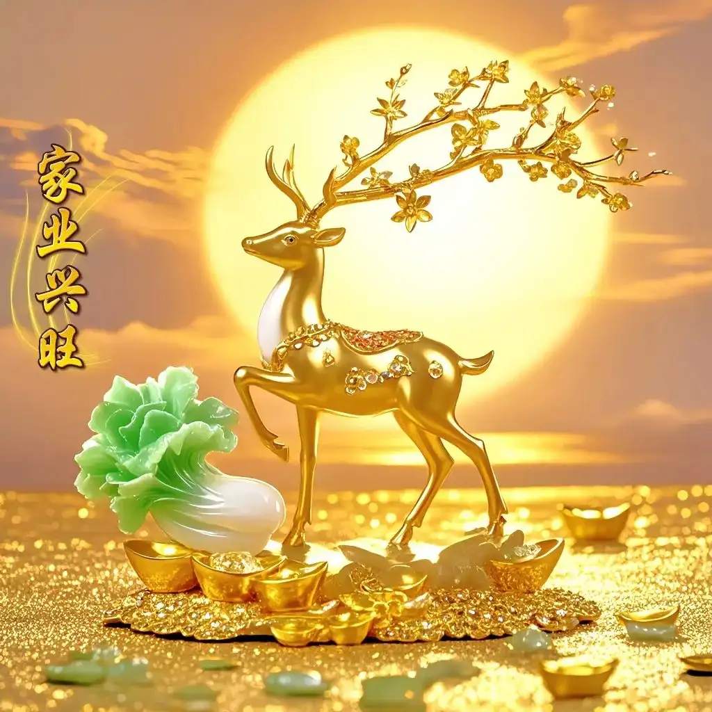 【爆款】福鹿百财墙贴自粘免钉3D立体装饰画客厅玄关招财防水防潮,淘宝优惠券,粉丝福利购,淘宝优惠卷