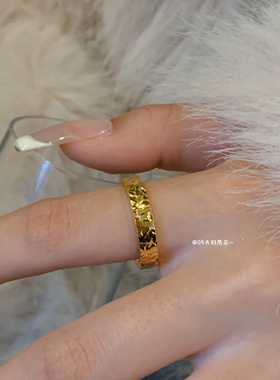 2025年新款碎冰冰鱼鳞戒指女