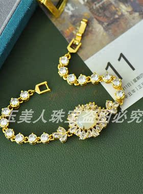 新疆天然和田玉白玉手链手环