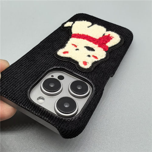 张大嫂原创耐脏灯芯绒大白狗适用于小米14/15/13/12S/11/Ulrta男女红米Turbo4pro/K80/K70/K60/K50至尊手机壳 - 图3