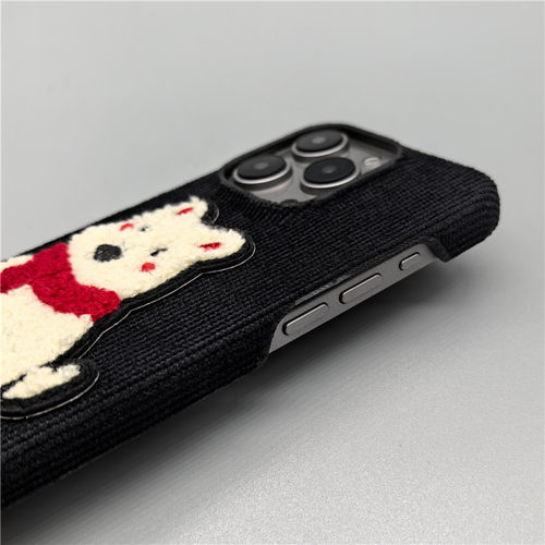 张大嫂原创耐脏灯芯绒大白狗适用于小米14/15/13/12S/11/Ulrta男女红米Turbo4pro/K80/K70/K60/K50至尊手机壳 - 图1