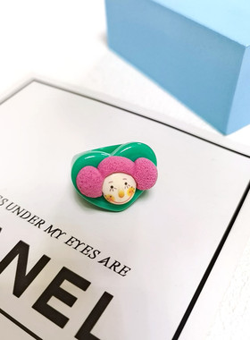 秋冬新款日系卡通头像戒指创意小丑动漫个性指环小清新学生饰品女