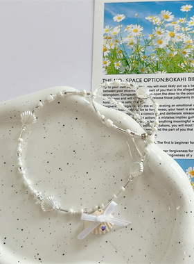 小众设计感配饰沙滩假日风锁骨链