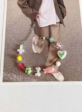 可爱串珠花朵星星笑脸手链