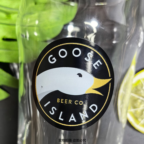 百威指定鹅岛原装原厂啤酒杯GOOSE ISLAND专用杯玻璃透明杯500ml - 图1