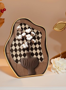 严选百蝶图桌面装饰画中古风复古艺术卧室挂画小众桌面摆画电