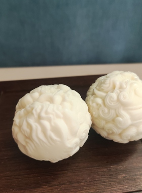 象牙果狮子头手球霸气貔貅健身手部按摩手把核桃雕刻招财