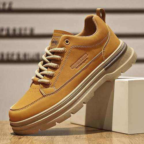 2025秋季新款工装鞋大码45男士休闲鞋38码运动户外防滑防水高帮鞋 - 图0