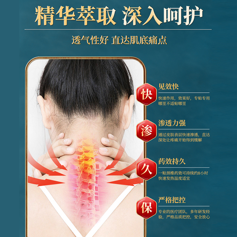 富贵包消除贴专用正品艾草颈椎贴疏通缓解疼痛温灸颈部去淤堵神器 - 图1