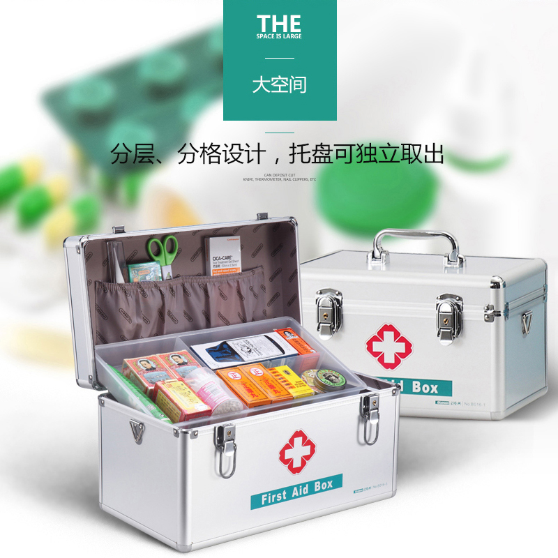 药箱家庭装医药箱家用大容量收纳箱医箱急救包药物收纳盒小医疗箱-图0
