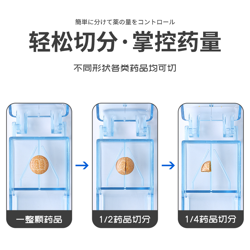切药器分药器药片分割器四分之一剪药器一分二切药片神器便携药盒-图2