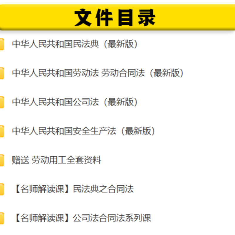 2024新公司法电子版劳动合同法安全生产民法典调解仲裁法用工风险-图0