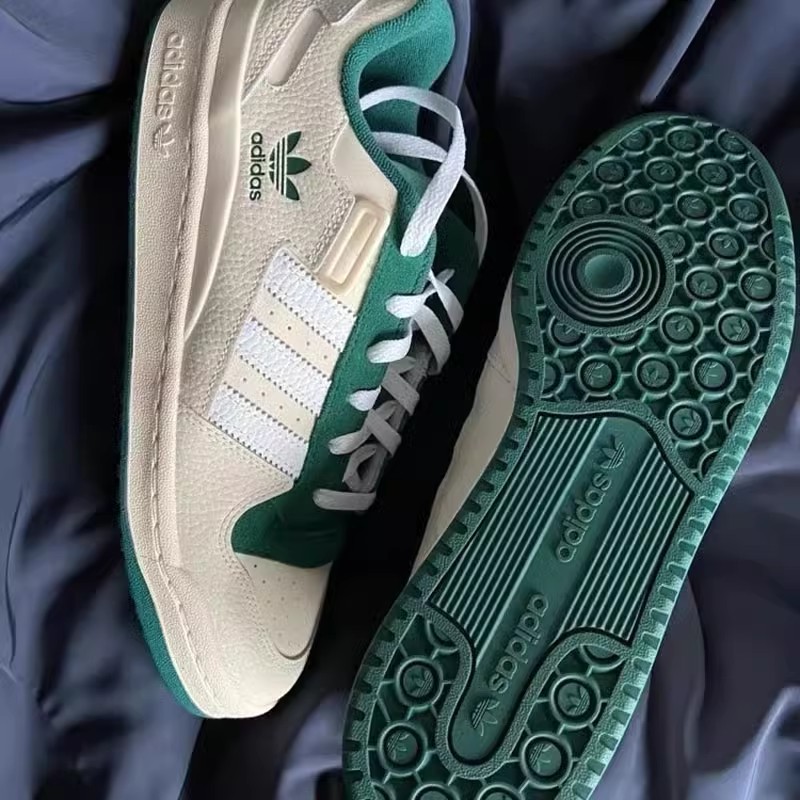 adidas阿迪达斯三叶草FORUM LOW低帮奶绿男女复古休闲板鞋 GX9398 - 图2