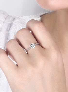 S925银锆石戒指女式个性气质指环
