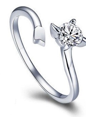 S925银日韩新款气质星座戒指女简约时尚个性可调节指环不褪色戒子