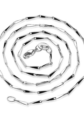 S925银项链女简约单链子饰品批发