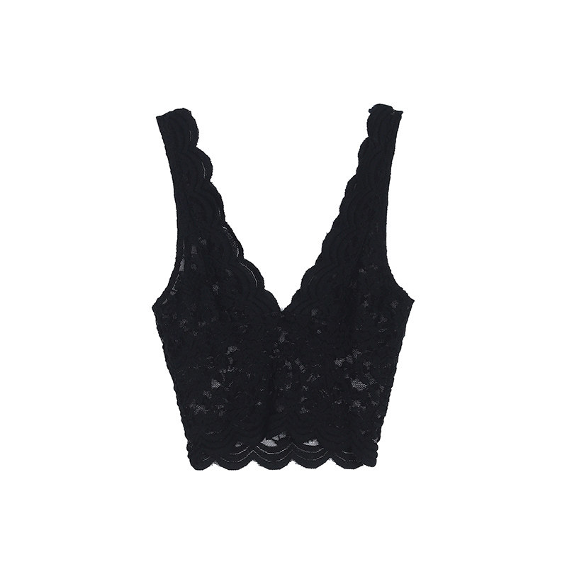 NANASTORE黑色吊带背心女2024新款无袖上衣短款美背抹胸蕾丝内搭,淘宝优惠券,粉丝福利购,淘宝优惠卷