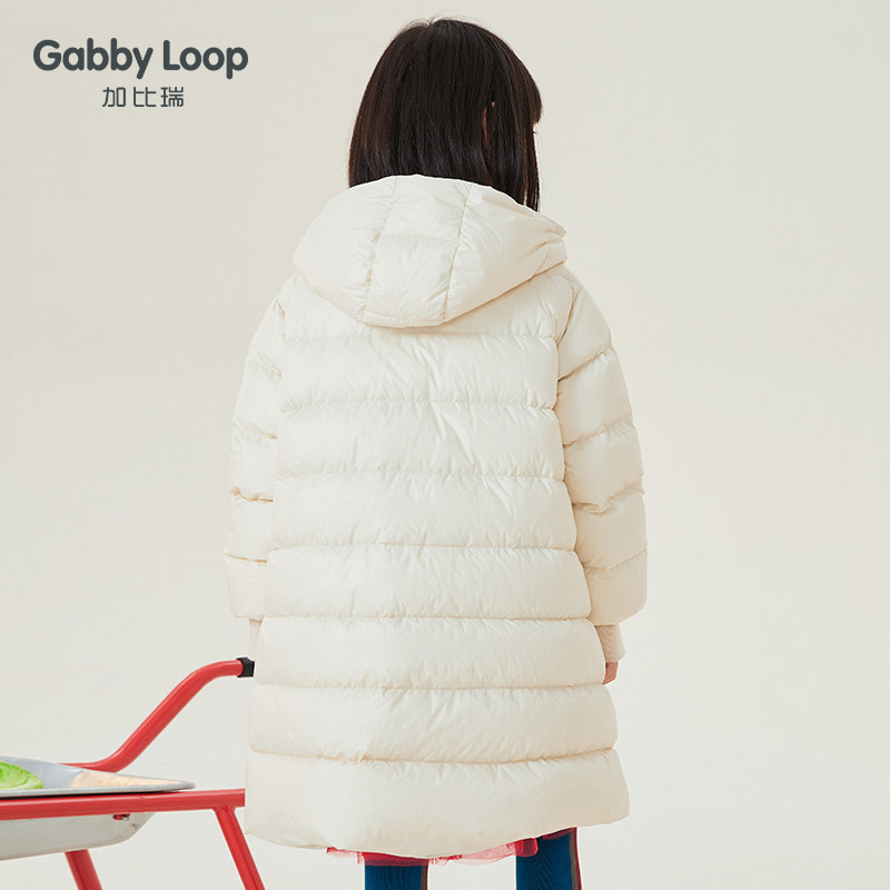 加比瑞童装冬季新品女童休闲白鸭绒 gabbyloop加比瑞羽绒服