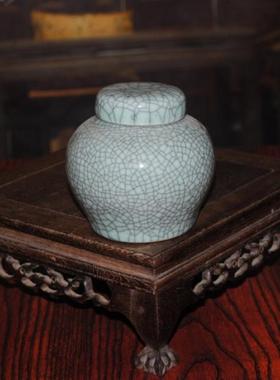 哥窑开片仿古风水仙盆手工摆件