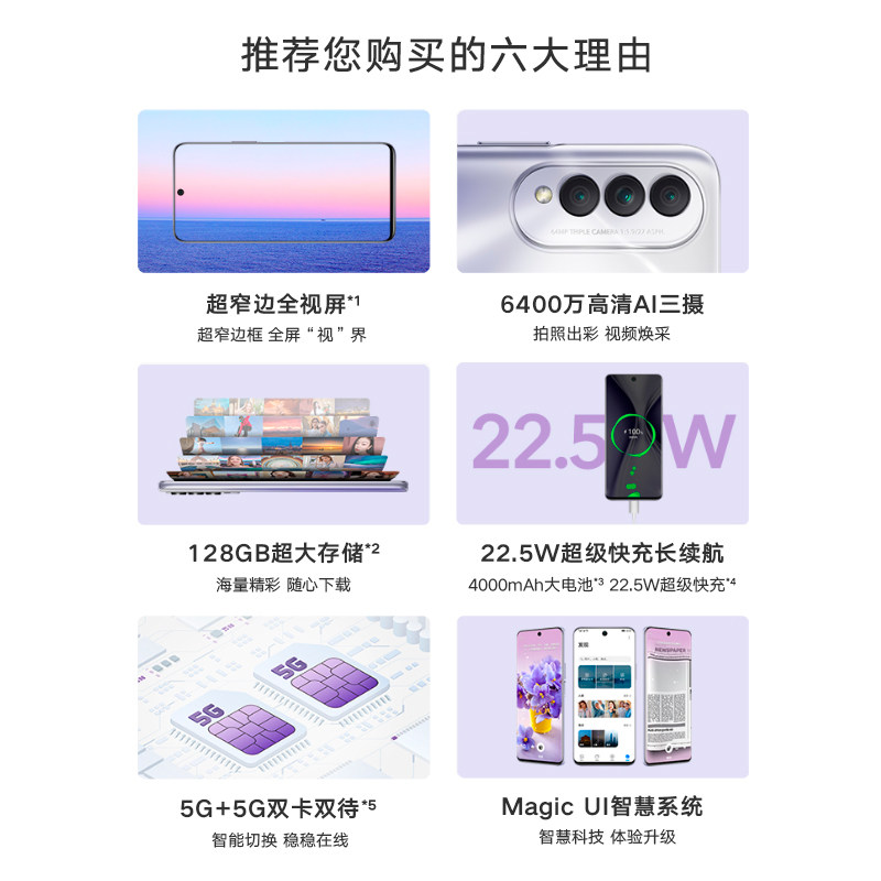 honor /荣耀x20 se 5g ai智能机 荣耀手机