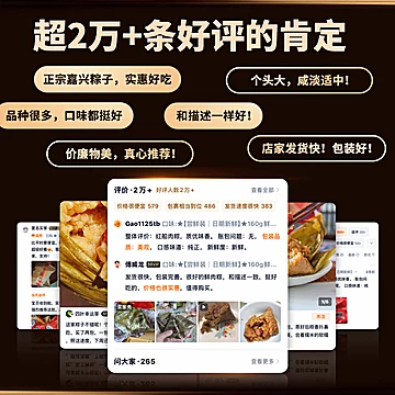 红船粽子嘉兴鲜肉粽160g*3只[3元优惠券]-寻折猪