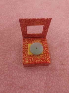 缅甸天然翡翠和田玉简约时尚纯平安扣玉环甜甜圈玉石女款时尚吊坠