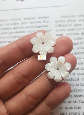 diy穿孔天然白色贝壳汉服发簪