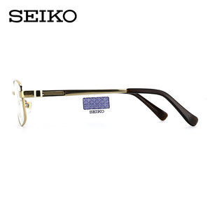 SEIKO精工眼镜框近视男款商务方框金色钛架男士2025新款HC1026