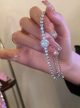 精致超闪满钻锆石手链轻奢小众30