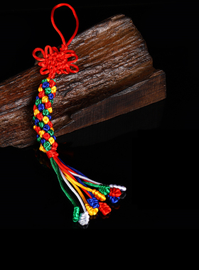 知行手工编织金刚结彩绳汽车挂件