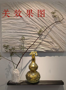 四季平安福禄双全黄铜摆件玄关摆件吉祥福禄工艺品办公室桌面摆件