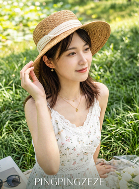 平平仄仄草帽法式女防晒出片