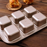 Золотая не -ставка противника 6 подряд квадратных стаканов 12 маленьких квадратных моделей торта.