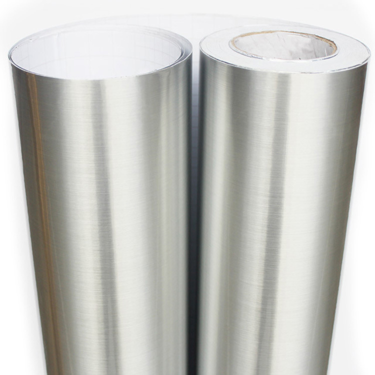 拉丝金银色墙纸高清亮面 自粘镜面贴广告即时