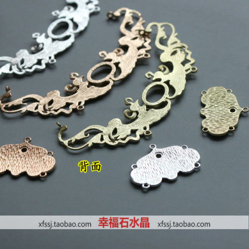 铸铜 铜镀保色金 锁片连接件 间饰 手工diy发饰耳环璎珞材料 配件 - 图2
