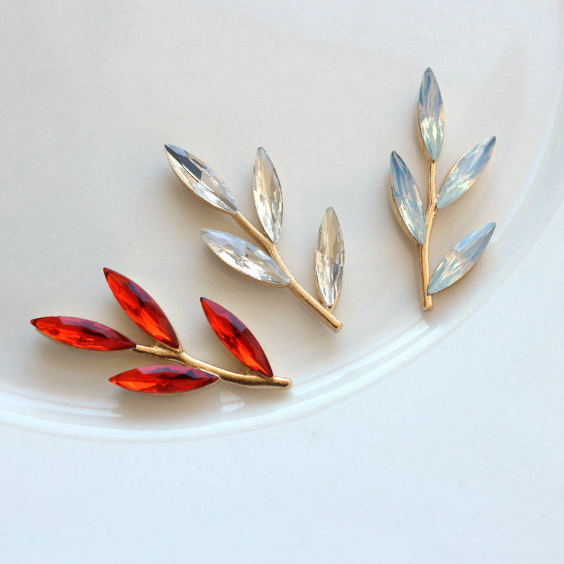 diy饰品配件 古风新娘头饰皇冠  手工制作团扇材料合金长水晶树叶,淘宝优惠券,粉丝福利购,淘宝优惠卷