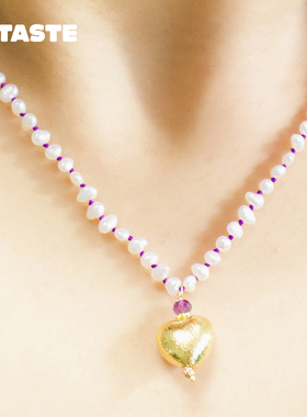 法国DELPHES珍珠金心项链