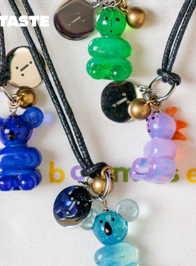 bonbonmuseum考拉蹦豆钥匙绳项链