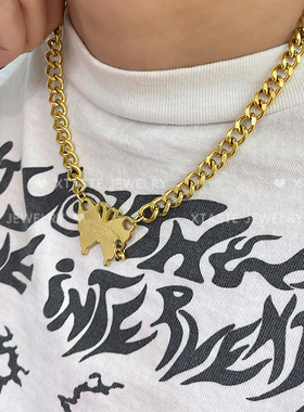 金色/银色蝴蝶吊牌项链