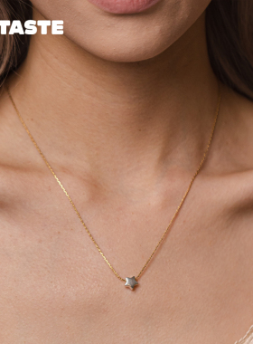 XTASTE 德国 HOLA AMOR ESTUDIOS银色星星链条项链毛衣链百搭高级