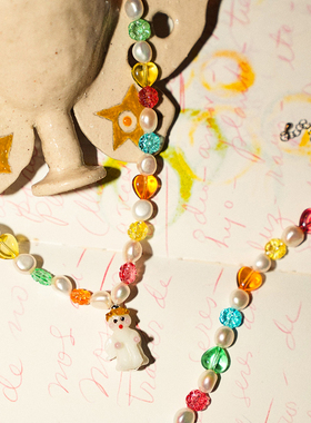 XTASTE RAINBOWPOP 幸运天使串珠项链手链小众原创珍珠可爱甜美