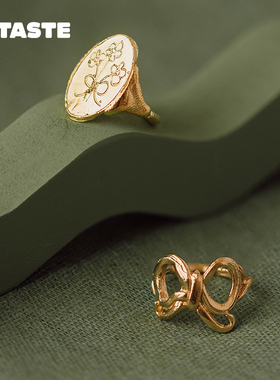 XTASTE 西班牙 CRISTINA JUNQUERO浪漫花束印章蝴蝶结戒指高级感