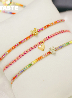 LEJU彩色串珠手链系列手工复古