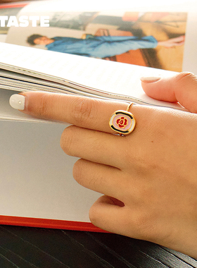 波兰10Decoart玫瑰花戒指